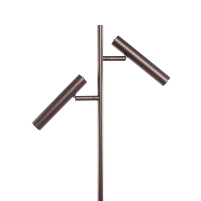 Bruine 2 Lichts Vloerlamp Pierro Cacao 7