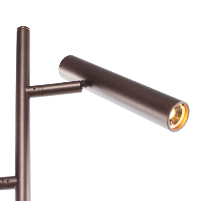 Bruine 2 Lichts Vloerlamp Pierro Cacao 9