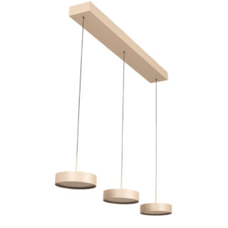 Eettafellamp Alieno 3 Lichts Zandkleur 3 X 18w Led Dimbaar Katrolsysteem 5