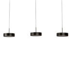 Eettafellamp Alieno 3 Lichts Zwart 3 X 18w Led Dimbaar Katrolsysteem