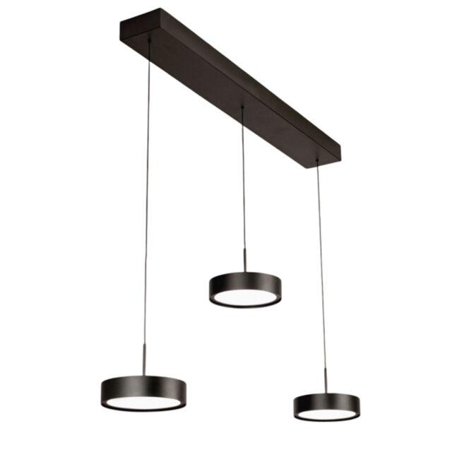Eettafellamp Alieno 3 Lichts Zwart 3 X 18w Led Dimbaar Katrolsysteem 4