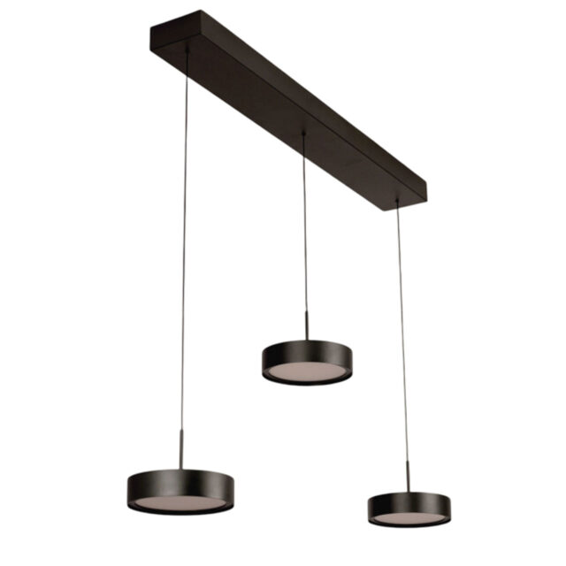 Eettafellamp Alieno 3 Lichts Zwart 3 X 18w Led Dimbaar Katrolsysteem 5