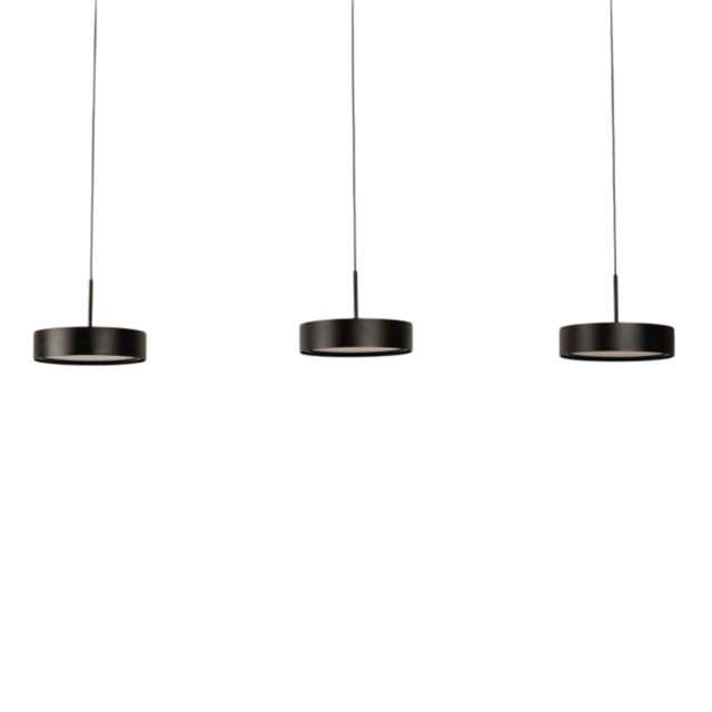 Eettafellamp Alieno 3 Lichts Zwart 3 X 18w Led Dimbaar Katrolsysteem