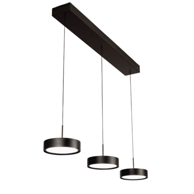 Eettafellamp Alieno 3 Lichts Zwart 3 X 18w Led Dimbaar Katrolsysteem 8