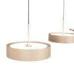 Eettafellamp Alieno 5 Lichts Zandkleur 5 X 18w Led Dimbaar Katrolsysteem 12
