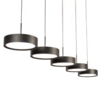 Eettafellamp Alieno 5 Lichts Zwart 5 X 18w Led Dimbaar Katrolsysteem 2