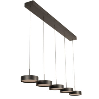 Eettafellamp Alieno 5 Lichts Zwart 5 X 18w Led Dimbaar Katrolsysteem 6