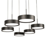 Eettafellamp Alieno Ovaal 6 Lichts Zwart 6 X 18w Led Dimbaar Katrolsysteem 7