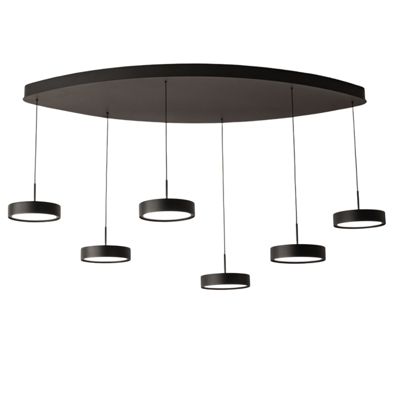 Eettafellamp Alieno Ovaal 6 Lichts Zwart 5 X 18w Led Dimbaar Katrolsysteem Eettafellamp Alieno Ovaal 6 Lichts Zwart 5 X 18w Led Dimbaar Katrolsysteem