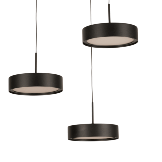 Hanglamp Alieno Getrapt 3 Lichts Zwart 3 X 18w Led Dimbaar Katrolsysteem 4