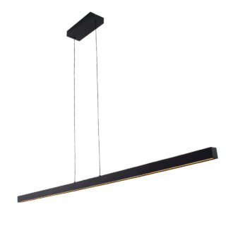 Lange Eettafellamp Traiano Zwart 160 Cm Dimmer Lichtkleur 2000k 3000k 12