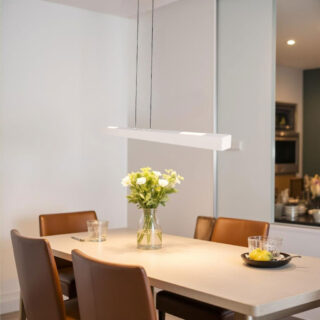Moderne Hanglamp Traiano Zand Beige Dimmer Lichtkleur 2000k 3000k Verstelbaar 120 Cm 6