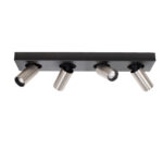 Moderne Plafondspot Eliano 4 Lichts Zwart Staal Mini Gu10 11