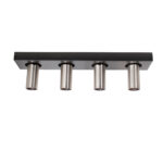 Moderne Plafondspot Eliano 4 Lichts Zwart Staal Mini Gu10 12