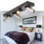 Moderne Plafondspot Eliano 4 Lichts Zwart Staal Mini Gu10 6