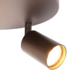 Ronde 3 Lichts Gu10 Spot Bruin Bounce Cacao 5