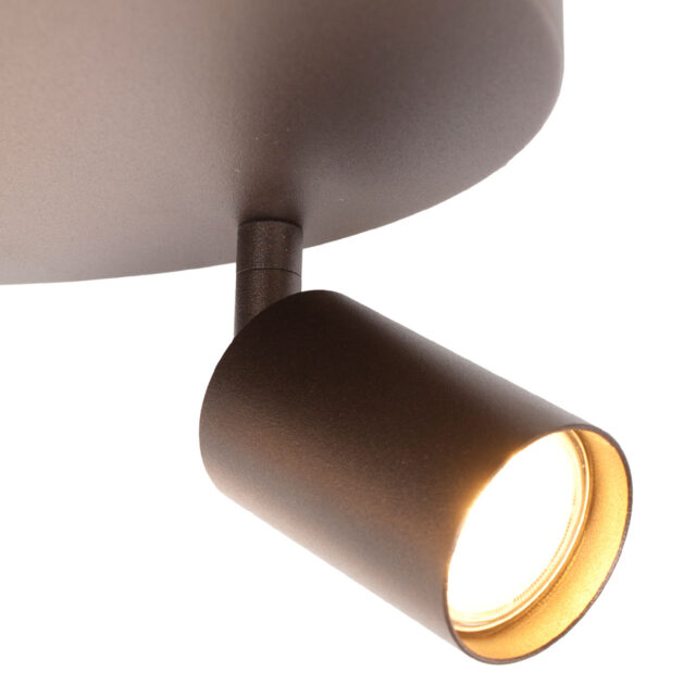Ronde 3 Lichts Gu10 Spot Bruin Bounce Cacao 5