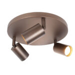 Ronde 3 Lichts Gu10 Spot Bruin Bounce Cacao 6
