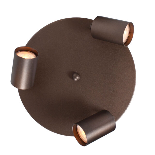 Ronde 3 Lichts Gu10 Spot Bruin Bounce Cacao 8