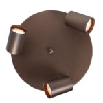Ronde 3 Lichts Gu10 Spot Bruin Bounce Cacao 9