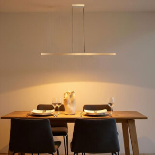 Strakke Bronzen Design Hanglamp Traiano 140 Cm Lichtkleur 2000k 3000k 4