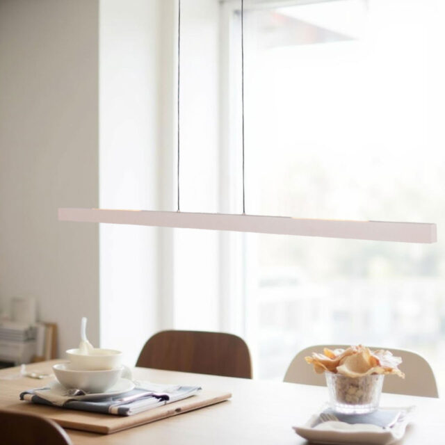 Strakke Minimalistische Hanglamp Traiano Zand Beige 140 Cm 2