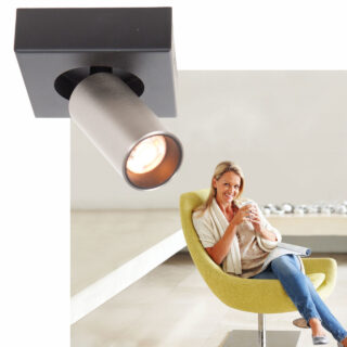 Verstelbare 1 Lichts Spot Eliano Zwart Staal Mini Gu10 6