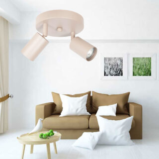 Verstelbare Plafondspot Bounce 2 Lichts Zand Beige 4
