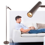 Vloerlamp Pierro 1 Lichts Led Cacao Bruin 5