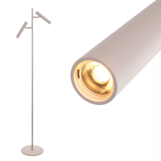 Vloerlamp Pierro 2 Lichts Zand Beige Met Dimfunctie 13