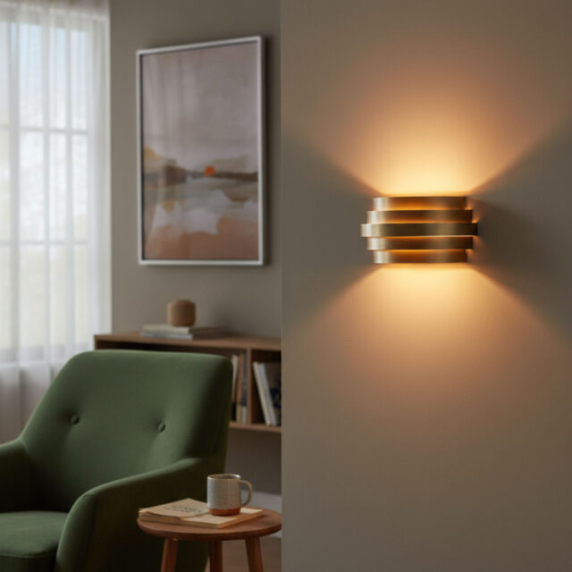 Wandlamp Scudo Brons 25 Cm Grote Wandlamp Met Warme Uitstraling En Sfeervol Lichtbeeld