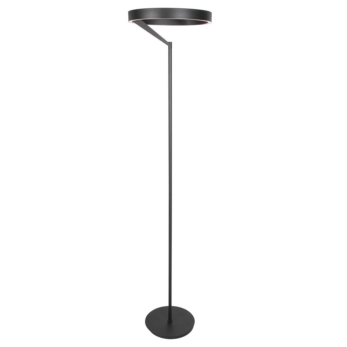 Moderne vloerlamp Mykty | Matzwarte afwerking | 170 cm hoog | Dimmer tussen het snoer | LEDlamp afbeelding