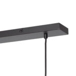 Chique 5 Lichts Glazen Eettafellamp Met Amber Glas 11