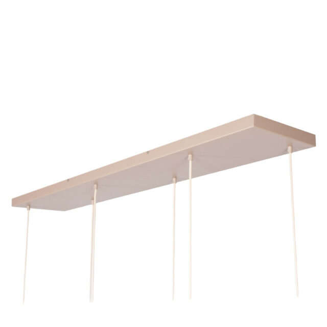 Glazen Hanglamp Genua Zand Beige Luxe 6 Lichts Voor Boven Eettafel 10
