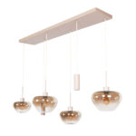 Glazen Hanglamp Genua Zand Beige Luxe 6 Lichts Voor Boven Eettafel 9