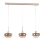 Landelijke Hanglamp Genua Zand Beige Luxe 3 Lichts Eettafellamp Met Glas 14