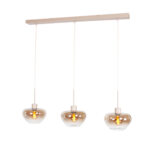 Landelijke Hanglamp Genua Zand Beige Luxe 3 Lichts Eettafellamp Met Glas 7