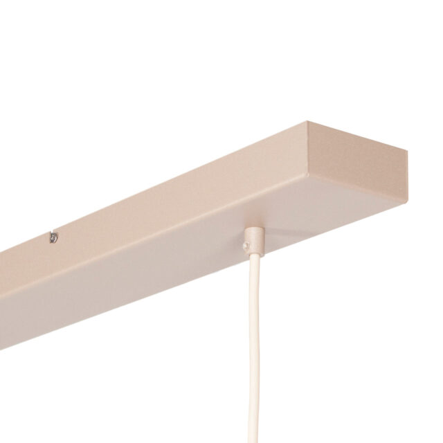 Landelijke Hanglamp Genua Zand Beige Luxe 3 Lichts Eettafellamp Met Glas 9