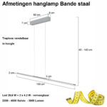 Moderne Design Hanglamp Bande 150 Cm Staal In Hoogte Verstelbaar 3