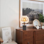 Tafellamp Fresu Met Amber Glas O 24 Cm 3