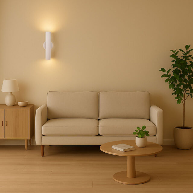 Wandlamp Genua | zand / beige | 2 lichts | Cilindervormig | 30 cm | Up-down light - Afbeelding 2