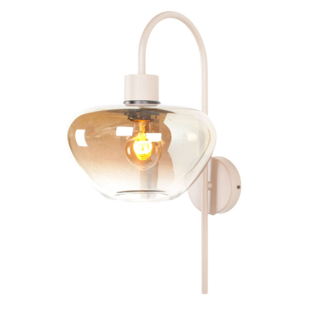 Wandlamp Genua Zand Beige Met Glas Luxe 1 Lichts Voor Aan De Wand 10