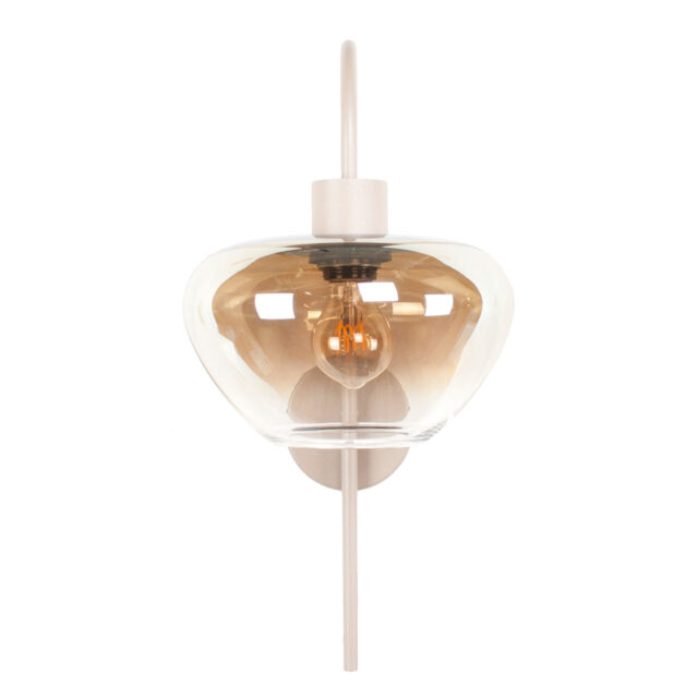 Wandlamp Genua Zand Beige Met Glas Luxe 1 Lichts Voor Aan De Wand 15