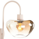 Wandlamp Genua Zand Beige Met Glas Luxe 1 Lichts Voor Aan De Wand 4