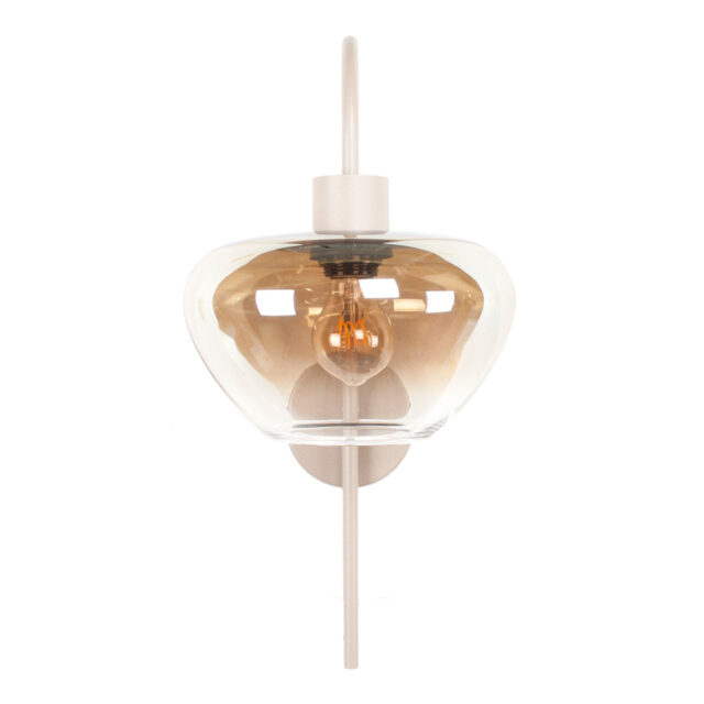 Wandlamp Genua Zand Beige Met Glas Luxe 1 Lichts Voor Aan De Wand 8