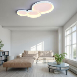 Dimbare Plafondlamp Fuso Groot 105x65 Cm Wit 3