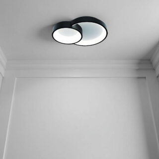 Dimbare Plafondlamp Fuso Klein O 48 Cm Zwart