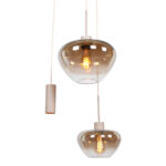 Ronde 3 Lichts Eettafellamp Genua Zand Beige 2 X E27 1 X Gu10 16