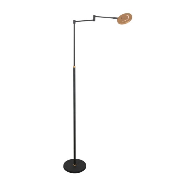 Vloerlamp Soleil Zwart Goud Draadloze Luxe Leeslamp Met Warme Uitstraling 9