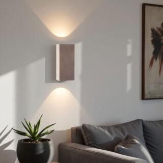 Wandlamp Cacao Bruin 2 Lichts Rechthoek Gu10 Up Down Light 2